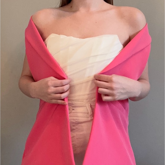 NWOT Sincerely Jules hot pink blazer vest. - Picture 3 of 7